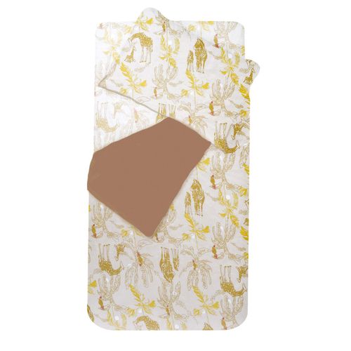Parure De Lit Enfant Animaux De Safari - 100x140 Cm - Jaune