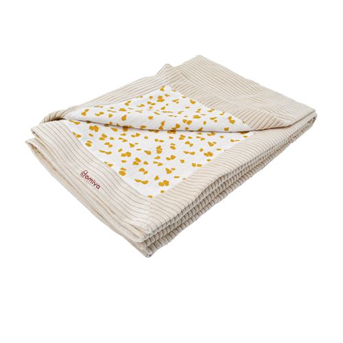 Couverture Réversible Esprit Safari Pour Bébé - 75x100 Cm - Beige