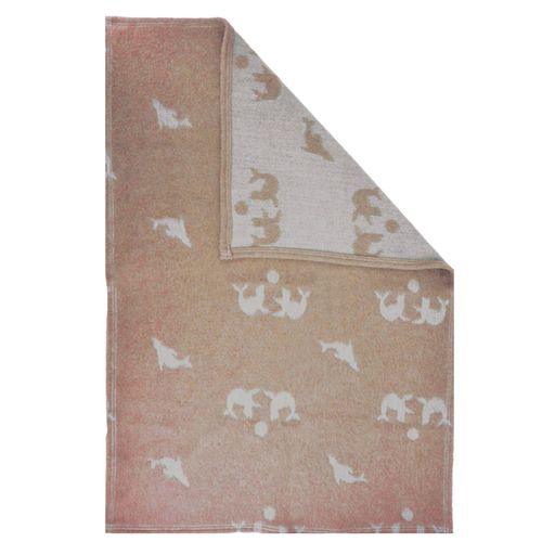 Couverture Chaude Pour Enfant Motif Animaux Marins - 80x100 Cm - Vieux Rose