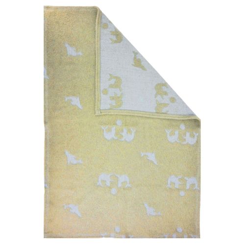 Couverture Chaude Pour Enfant Motif Animaux Marins - 80x100 Cm - Jaune