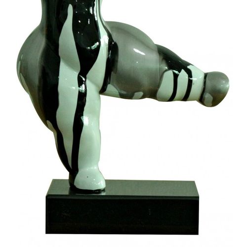 Statue Femme Dansant Avec Coulures Gris / Noir H33 Cm - Lady Drips 02