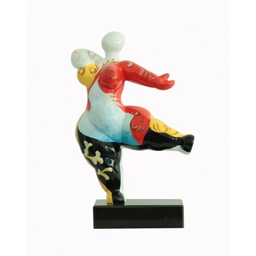 Statue Femme Dansant Avec Peinture Ornements H33 Cm - Lady Queen