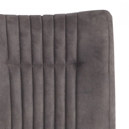 Chaise Velours Taupe Foncé Et Pieds Design En Métal Noir - Vivi