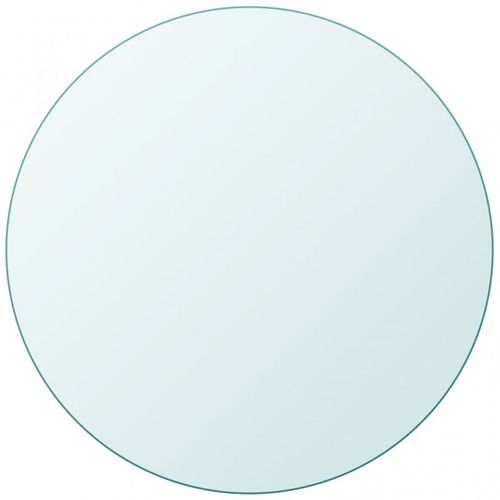 Plateau Rond Diamètre 75 Cm En Verre Trempé Transparent