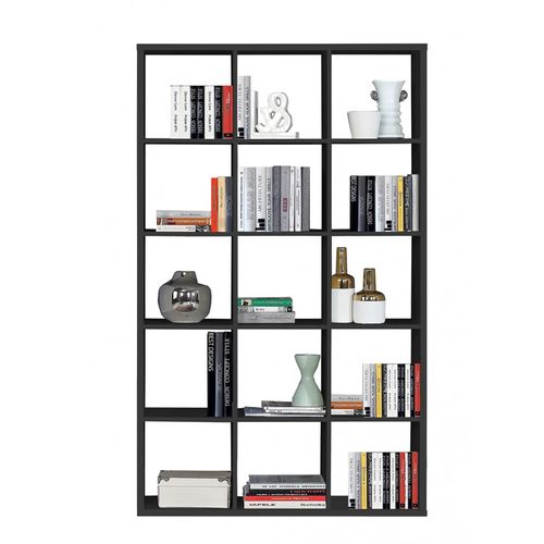 Etagère Cube 15 Casiers Noir Mat Bibliothèque Moderne - Classico