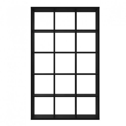 Etagère Cube 15 Casiers Noir Mat Bibliothèque Moderne - Classico