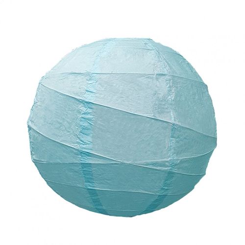 Lot De 4 Lampions Rond En Papier De Couleur Bleu De 40 Cm De Diamètre