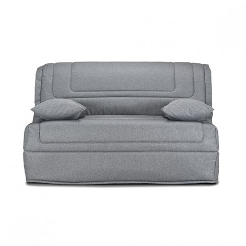 Banquette Lit BZ 140x190 Cm En Tissu Gris Matelas 12 Cm – Buzzy