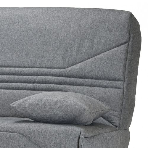 Clic Clac 130x190 Cm En Tissu Gris Et Matelas Bultex®14 Cm - Teodore