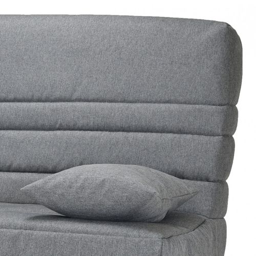 Clic Clac 130x190 Cm En Tissu Gris Chiné Et Matelas 13 Cm - Ebro