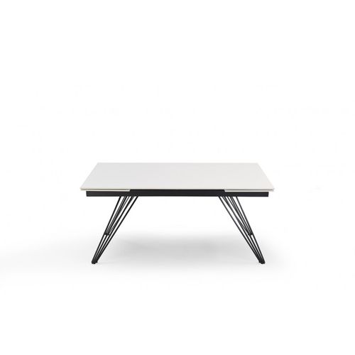 Table Extensible 160/240 Cm Céramique Blanc Pieds Filaires - Oregon 01