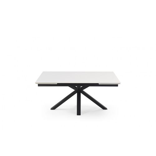 Table Extensible 160/240 Cm Céramique Blanc Pied Croix - Oregon 04