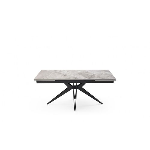 Table Extensible 160/240 Cm Céramique Gris Marbré Pied Étoile - Dakota 06