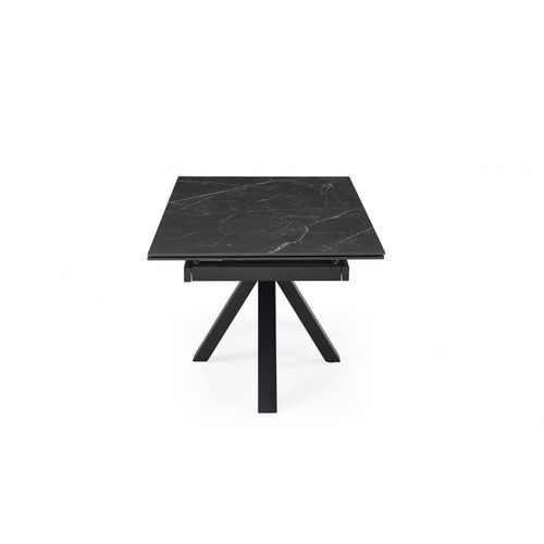 Table Extensible 160/240 Cm Céramique Noir Marbré Pied Croix - Indiana 04