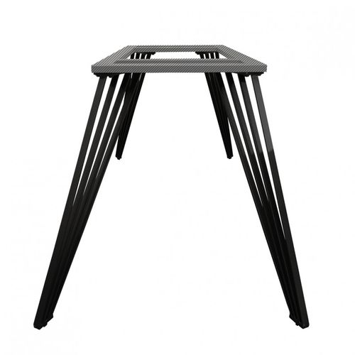 4 Pieds De Table De Repas Métal Noir Design Filaire H.65 Cm - 01