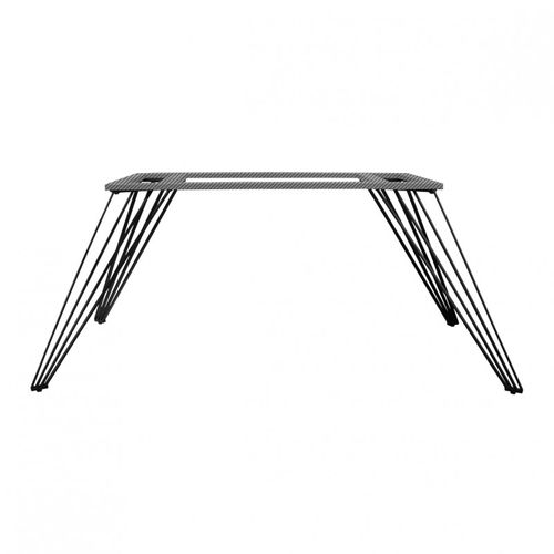 4 Pieds De Table De Repas Métal Noir Design Filaire H.65 Cm - 01