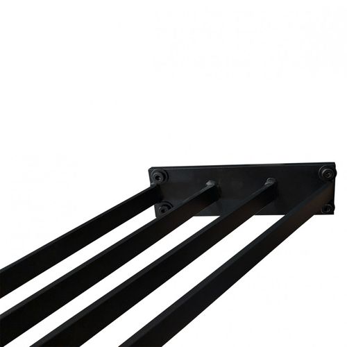 4 Pieds De Table De Repas Métal Noir Design Filaire H.65 Cm - 01