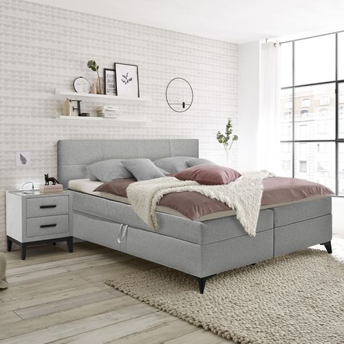 Set 6 Coussins Décoratifs Pour Lit Tissu Gris Chiné 3 Tailles - Aisha