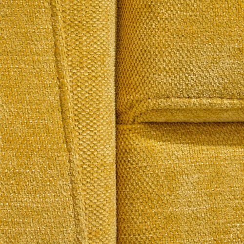 Canapé 3 Places Convertible L. 240 Cm Tissu Jaune Pieds Métal - Mindy