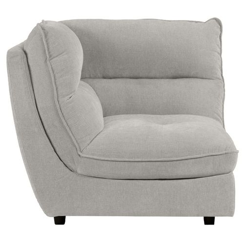 Angle Pour Canapé Modulable En Tissu Doux Gris Clair - Charles