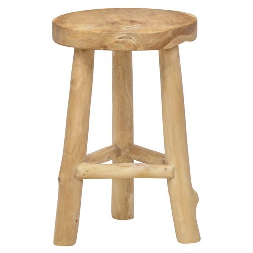 Tabouret / Table D'appoint D. 30 Cm En Bois De Teck Naturel - Toby