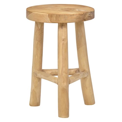 Tabouret / Table D'appoint D. 30 Cm En Bois De Teck Naturel - Toby