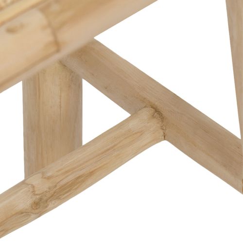 Banc / Bout De Lit En Teck Massif Avec Cannage Rotin L. 80 Cm - Bruno