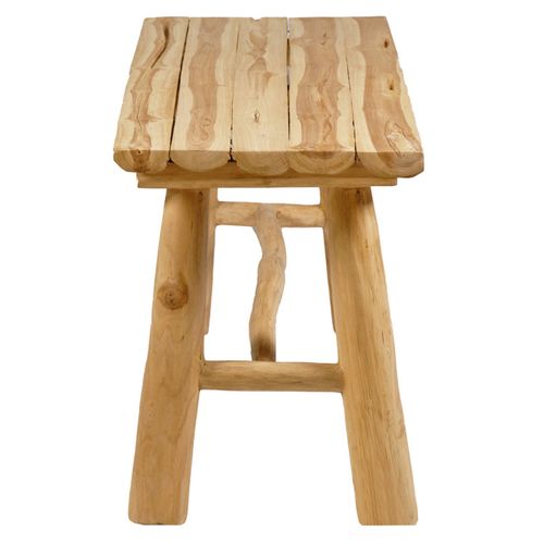 Banc / Bout De Lit En Bois De Teck Massif L. 120 Cm - Mariano