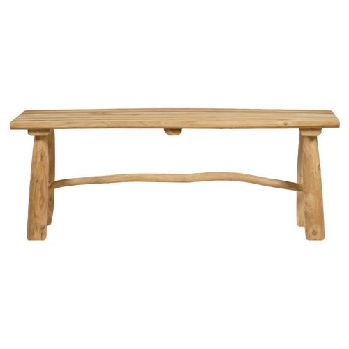 Banc / Bout De Lit En Bois De Teck Massif L. 120 Cm - Mariano