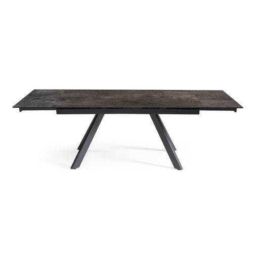 Table Extensible 180/260 Cm Céramique Gris Vieilli Pieds Inclinés - Maine 08