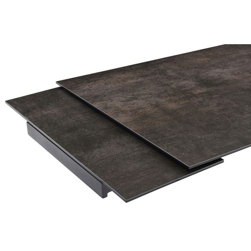 Table Extensible 180/260 Cm Céramique Gris Vieilli Pieds Inclinés - Maine 08