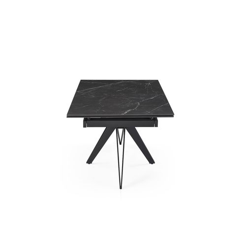 Table Extensible 180/260 Cm Céramique Noir Marbré Pied Étoile - Indiana 06