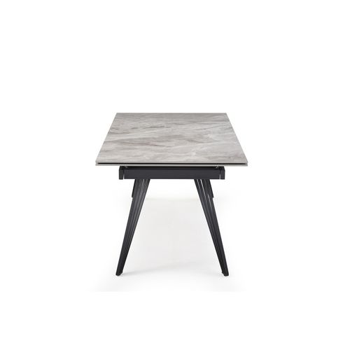 Table Extensible 180/260 Cm Céramique Marbré Laqué Pieds Filaires - Dakota 01