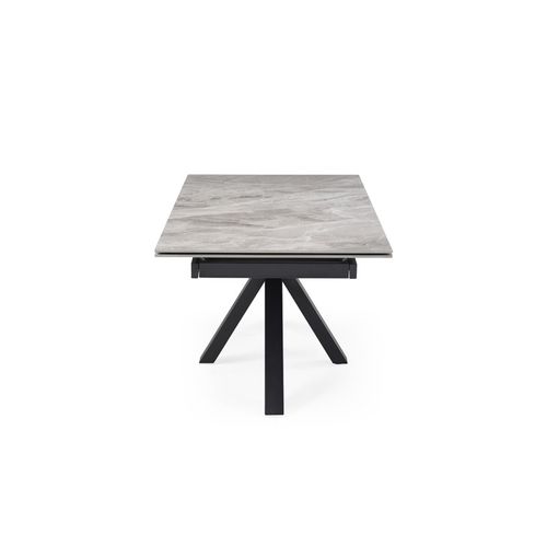 Table Extensible 180/260 Cm Céramique Marbré Laqué Pied Croix - Dakota 04