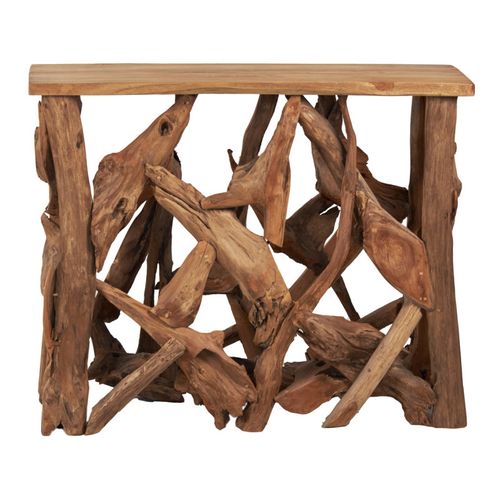 Console L. 98 Cm Assemblage Bois De Teck Et Plateau – Munich