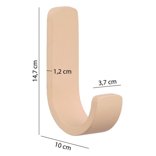 Patère Murale En Bois Lamellé-collé Rose H. 15 Cm - Kilian 9982