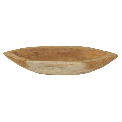 Plateau Barque / Vide Poche L. 38 Cm En Bois De Teck Massif - Titouan