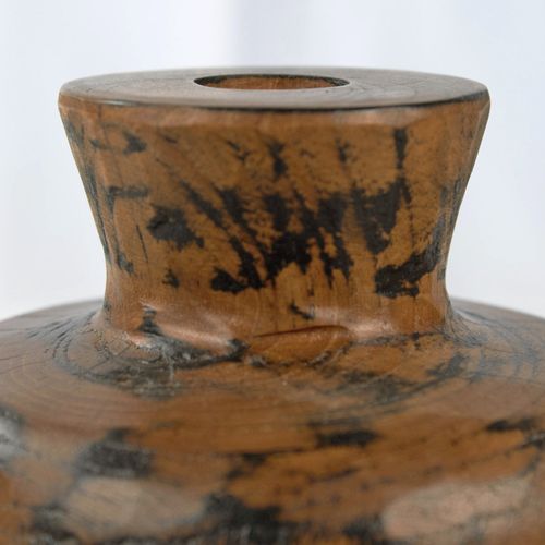 Vase Décoratif H. 18 Cm En Bois De Teck Massif - Hera M