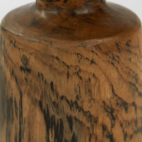 Vase Décoratif H. 22 Cm En Bois De Teck Massif - Hera L
