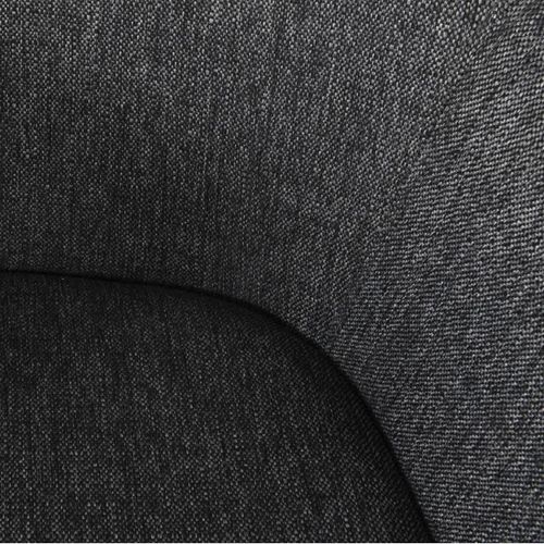 Lot 2 Chaises En Tissu Gris Foncé Pieds Métal Et Accoudoirs – Calgary