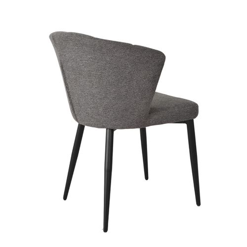 Chaise De Repas En Tissu Gris Anthracite Et Pieds Métal – Montreal