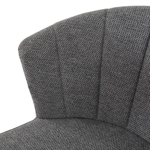 Lot 2 Tabourets Bar Tissu Gris Anthracite Piètement Métal – Montreal