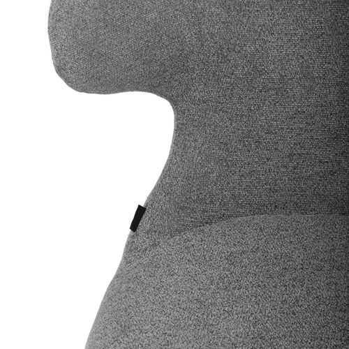 Chaise En Tissu Doux Gris Avec Pieds En Métal Noir - Gloria