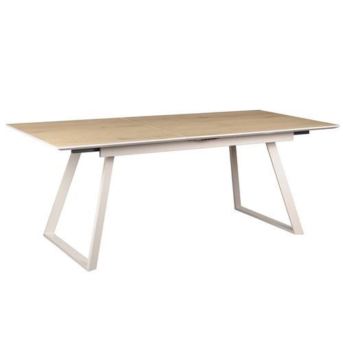 Table De Repas Extensible 160/200 Cm Placage Bois De Chêne - Marjorie