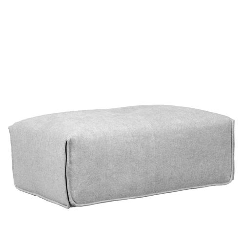 Pouf 105 Cm Pour Canapé Composable Tissu Gris Clair - Living