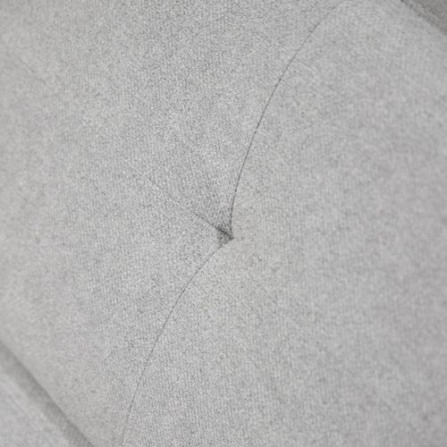 Pouf 105 Cm Pour Canapé Composable Tissu Gris Clair - Living