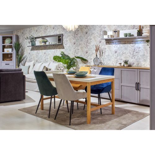 Table L. 140 Cm En Bois De Bambou Et Plateau Blanc Mat - Zezolla 0461