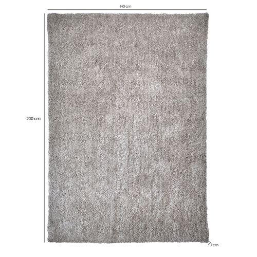 Tapis 140 X 200 Cm Shaggy à Poils Courts Doux Gris Clair – Cosmos