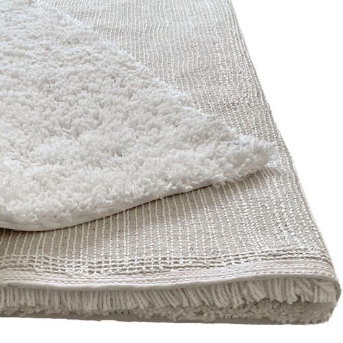 Tapis 140 X 200 Cm Shaggy à Poils Courts Doux Blanc – Cosmos