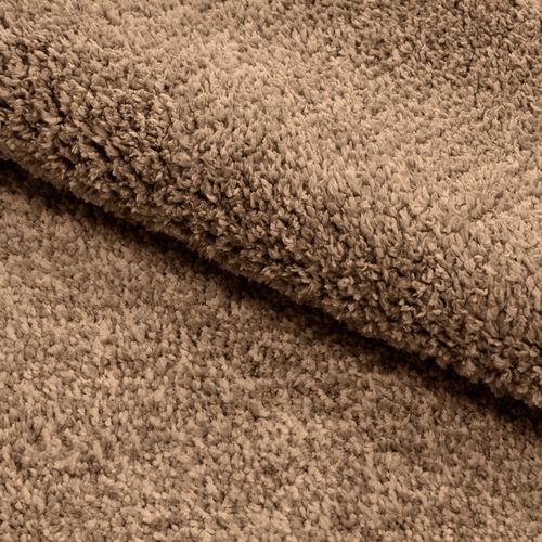 Tapis 140 X 200 Cm Shaggy à Poils Courts Doux Marron – Cosmos